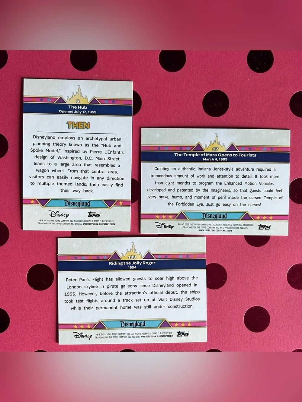 Topps Disneyland 70th Anniversary 3-Card Bundle